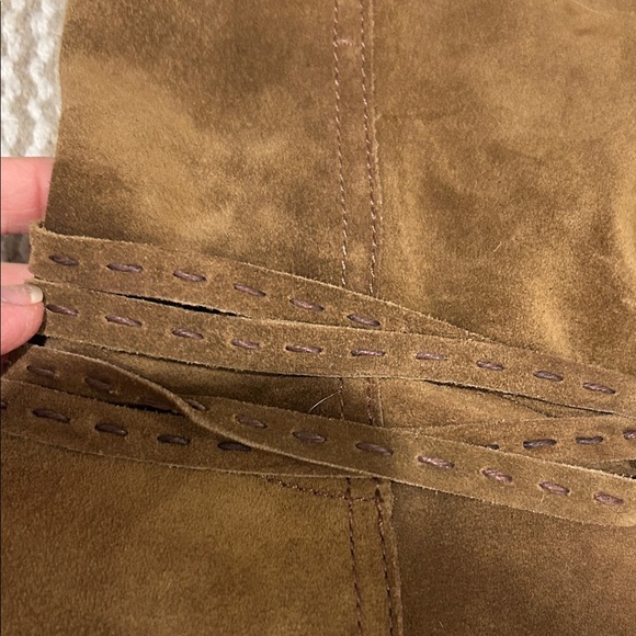 Frye Cara Brown Suede mid calf Boots - Picture 2 of 11